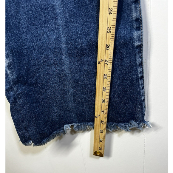 Kancan Flare High Rise Back Seam Jeans Plus Size 20 Medium Wash Raw Hem - Picture 5 of 13